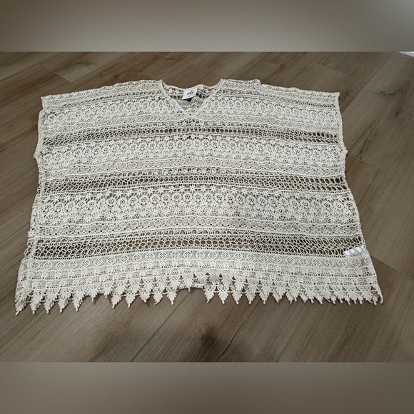 CAbi Tops - CAbi Love Carol Collection Ivory crochet knit oversized cover